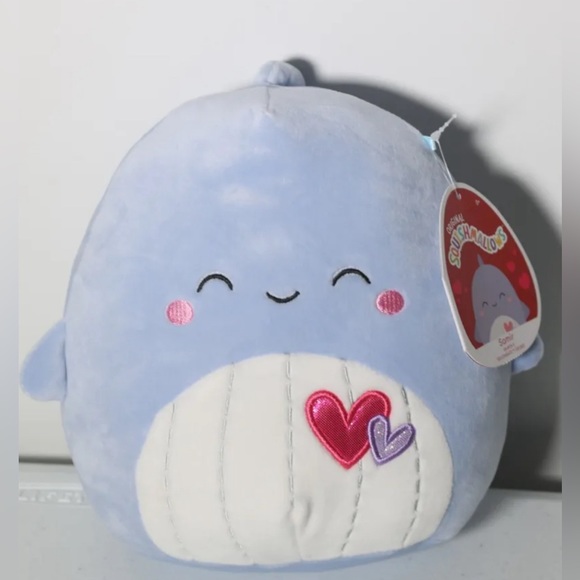 Squishmallows Other - NWT 8” Samir the Whale Squishmallow — Valentines Day Collection